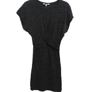 IRO Womens Sz S Dark Gray Pier Twist Front Short Dress Short Sleeve